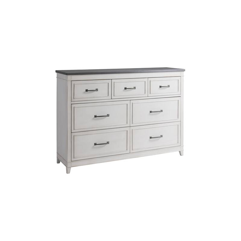The Gray Barn Happy Horse White and Grey 7-drawer Dresser