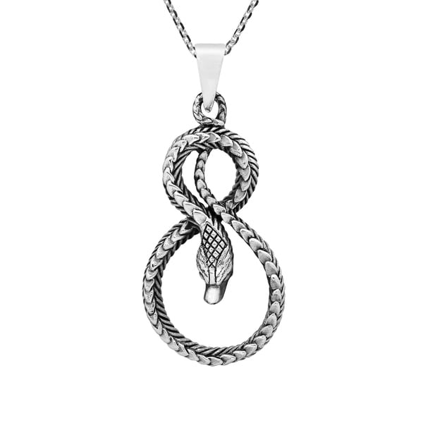 Sterling Silver Darts Pendant On A Snake Necklace