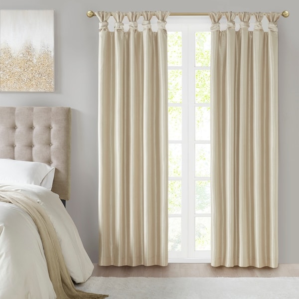 Shop Madison Park Natalie Twist Tab Total Blackout Window Curtain 2