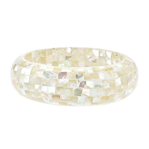 Handmade Labradorite And White Pearl Fashion Bangle For Ladies Handmade Labradorite And White Pearl Fashion Bangle For Ladies