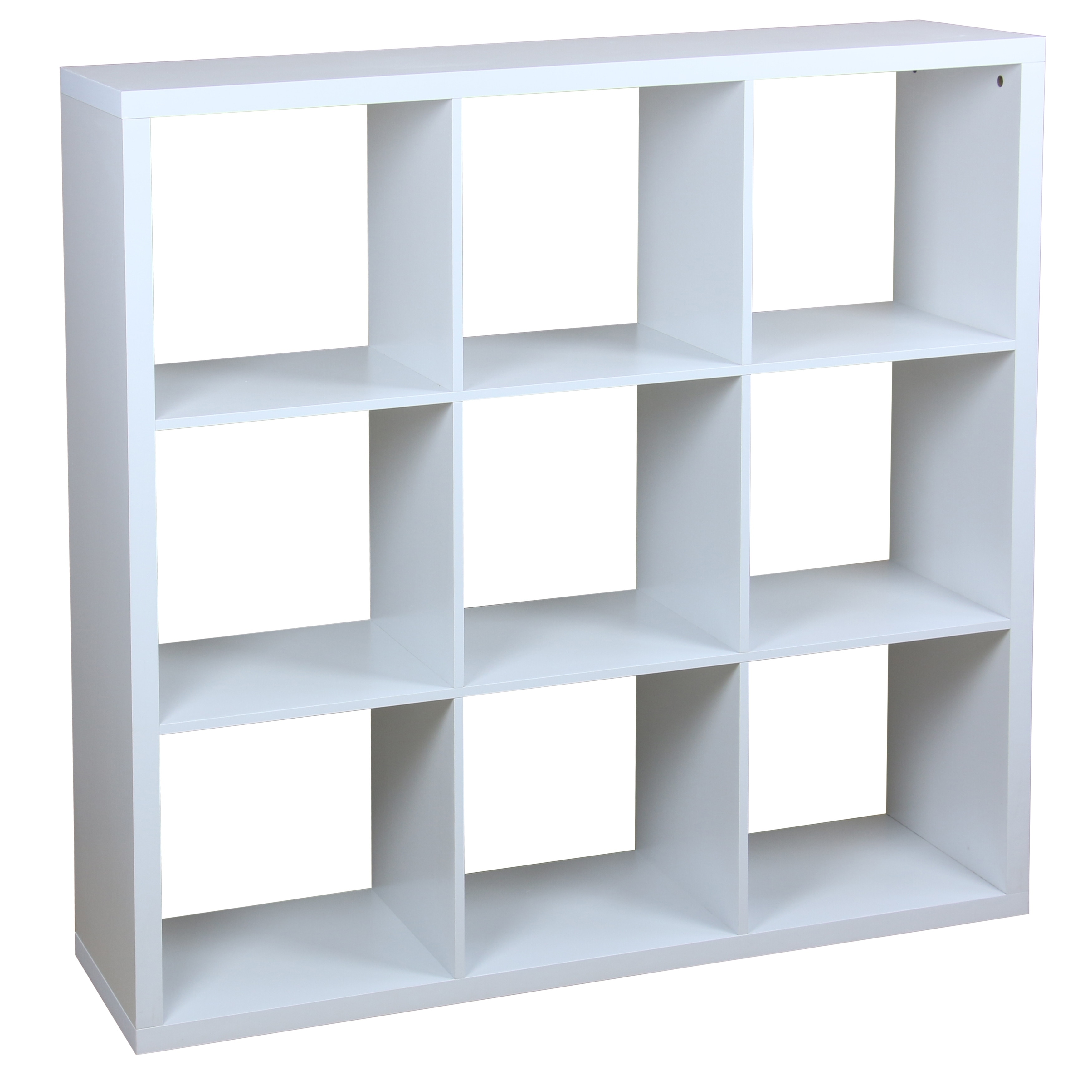 white storage shelf unit