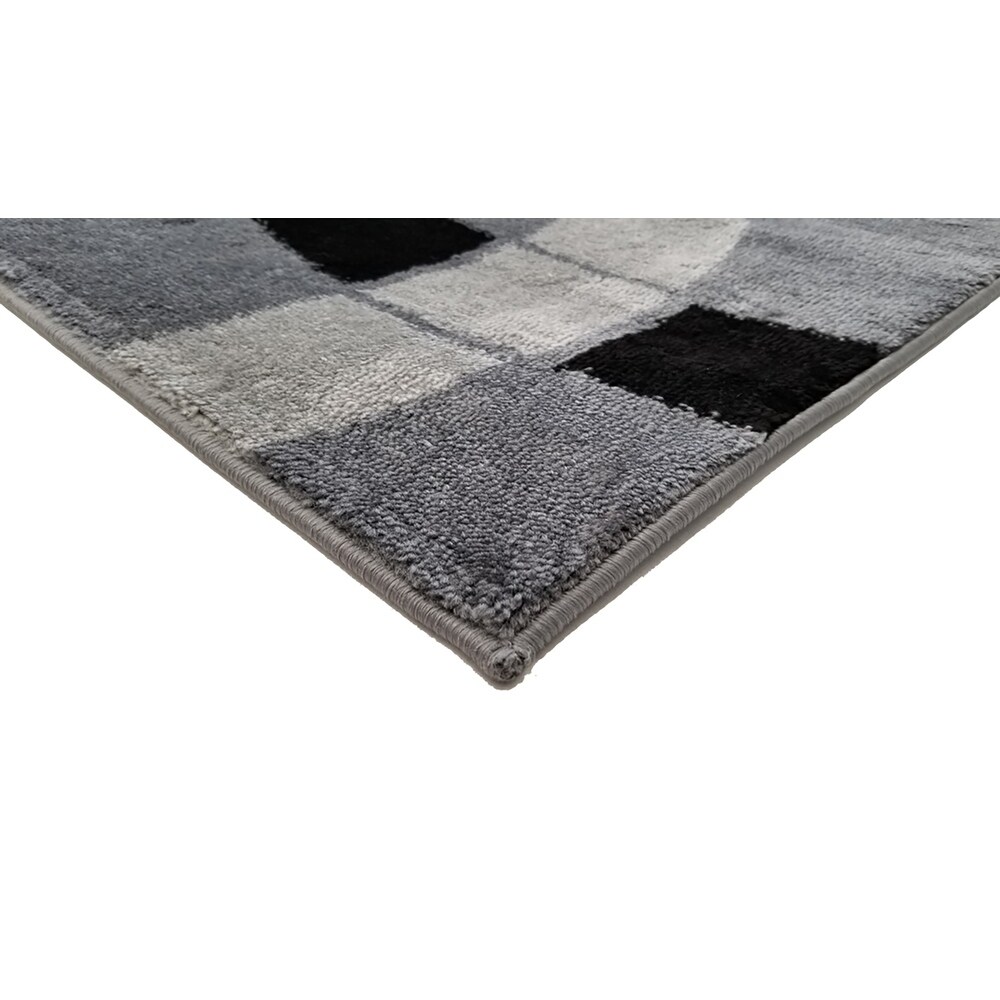 Amazing Ebony Block Rug