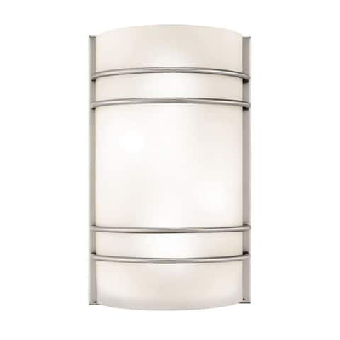 Artemis 2-light Brushed Steel Tall Wall Sconce
