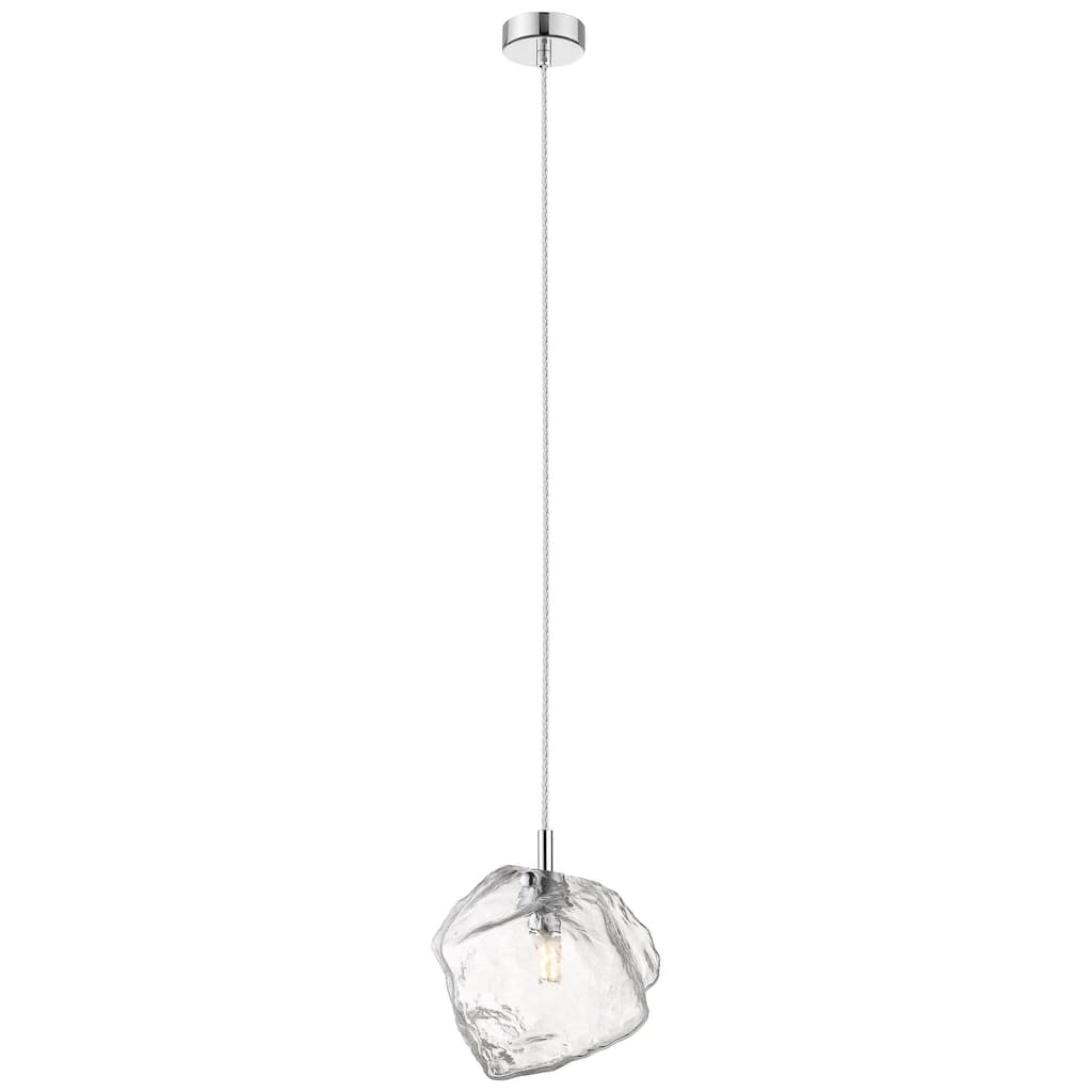 Access Lighting Boulder - Mini Pendant - Matte Chrome Finish - Clear Glass