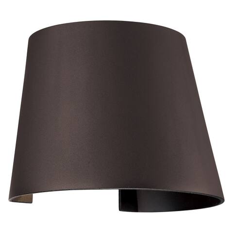 Cone 1-light Bronze LED Outdoor Wall Sconce