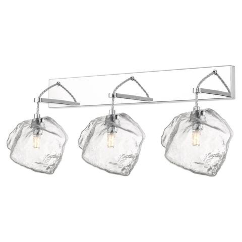 Boulder 3-light Mirrored Stainless Steel Vanity