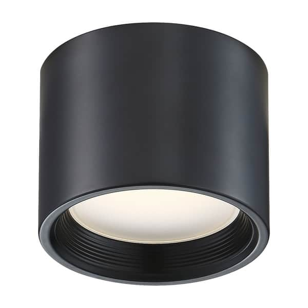 Shop Reel 1 Light Black Led Small Flush Mount Free