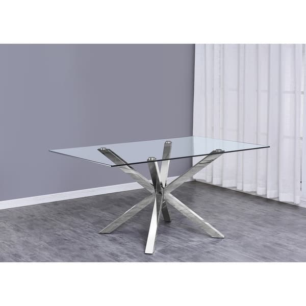 Best Quality Furniture Gl Table Top Dining W Stainless Steel Legs Chrome Best Quality Furniture Gl Table Top Dining W Stainless Steel Legs Chrome