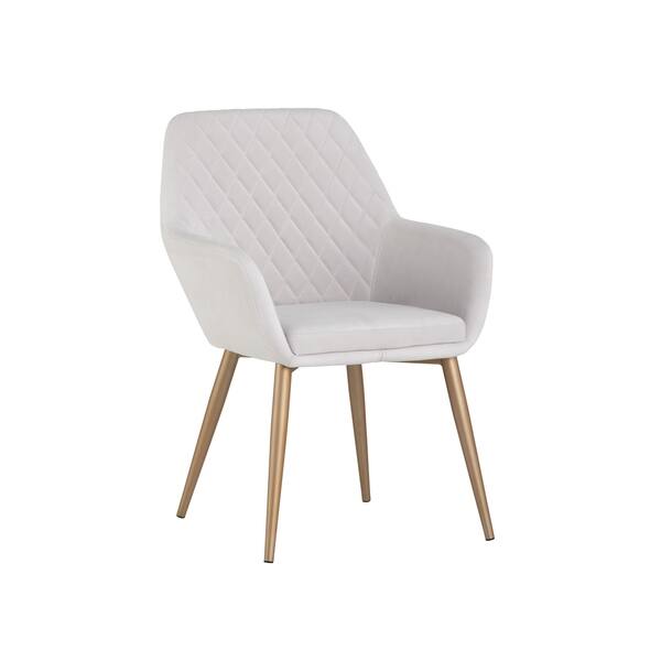 slide 1 of 14, Carson Carrington Lagnas Diamond Tufted Curved Dining Chair Beige