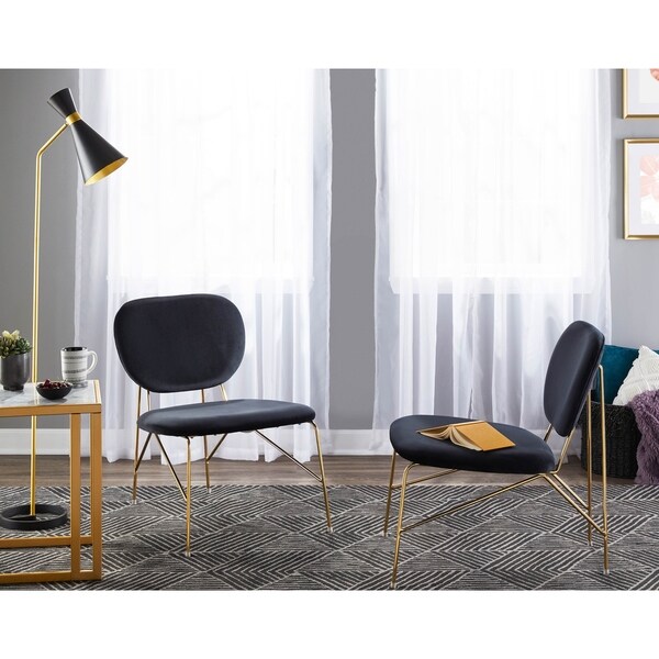 Shop Gwen Velvet Accent Chair N A Free Shipping Today