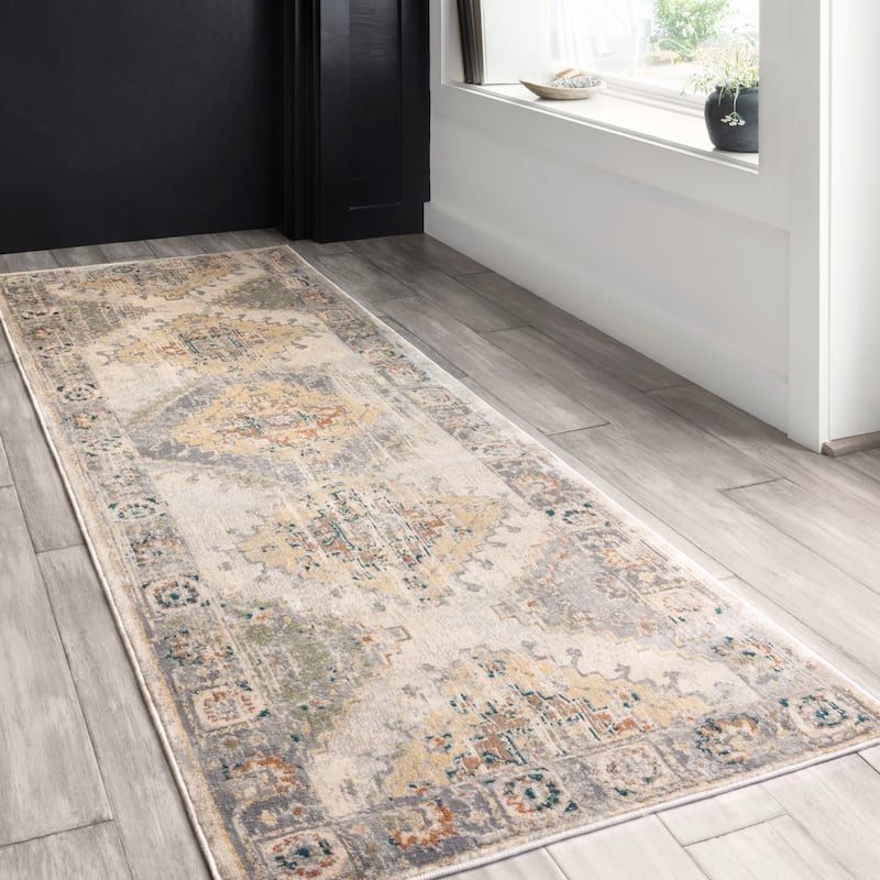 Alexander Home Karla Oatmeal Oriental Area Rug