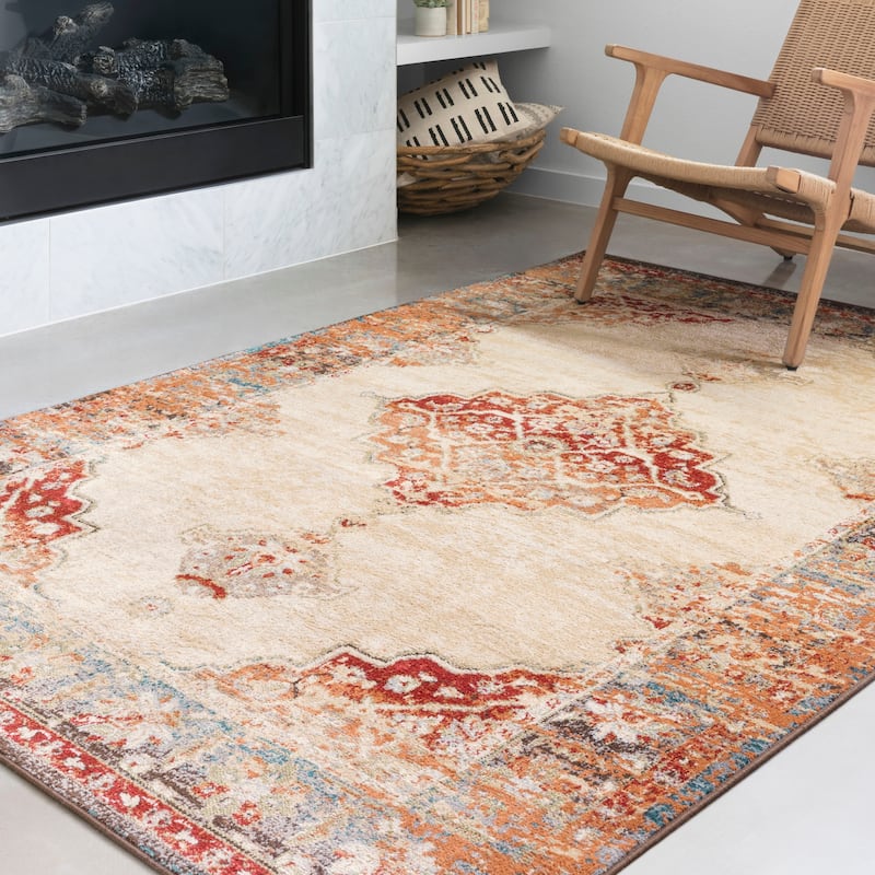 Alexander Home Karla Sunset Oriental Area Rug