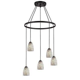 Woodbridge Lighting 13228MEB-M20 Venezia 5-light Pendant Chandelier (Mosaic White) - Chandeliers For Bedrooms by Overstock.com