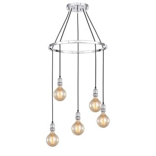 Woodbridge Lighting 18328ANS-G125 Fulton Pendant Chandelier w/ G125 Bulb (Chrome) - Chandeliers For Bedrooms by Overstock.com