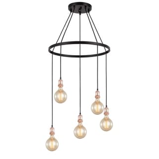 Woodbridge Lighting 18328Z-G125 Fulton Pendant Chandelier w/ G125 Bulb (Copper/ Bronze) - Chandeliers For Bedrooms by Overstock.com