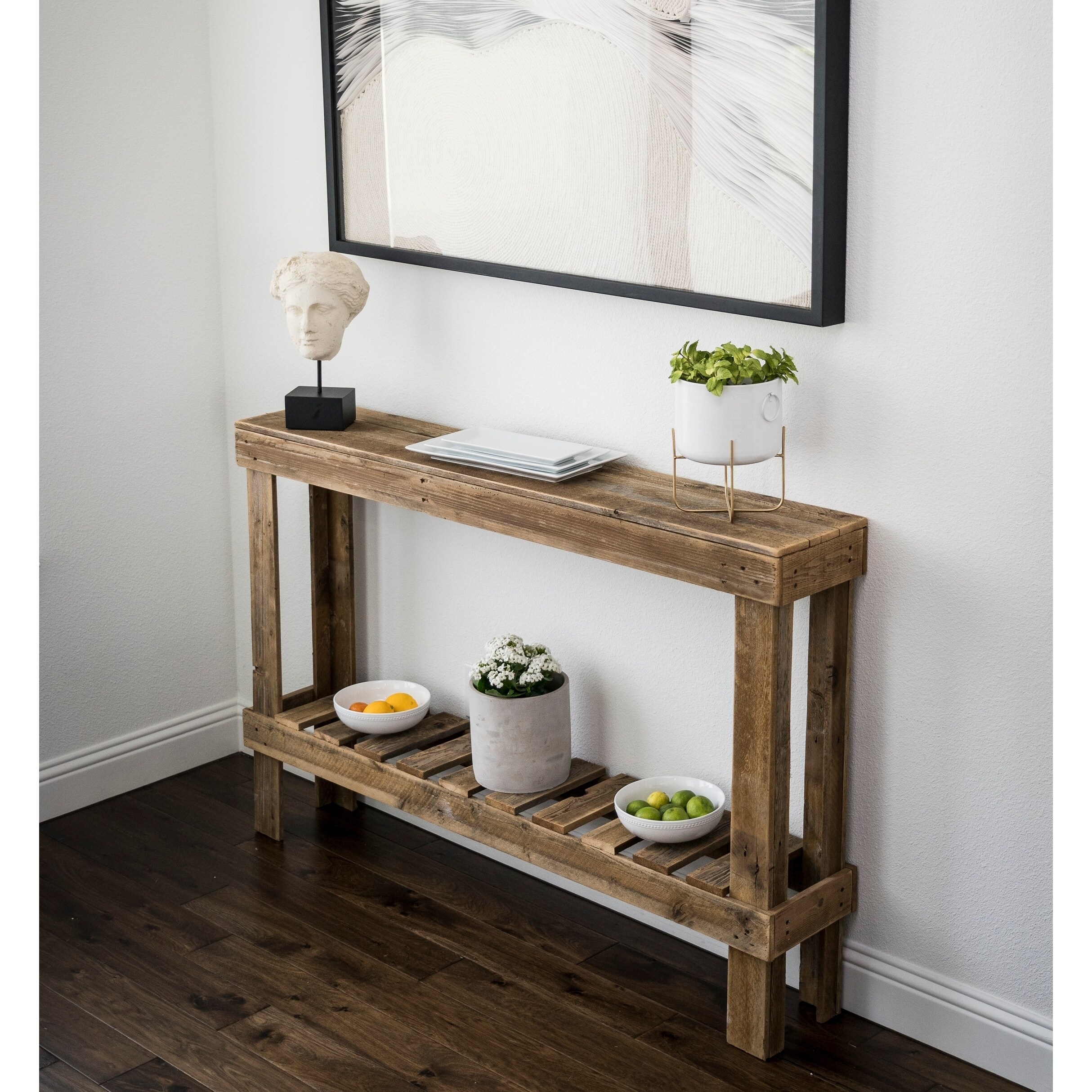 Large Rustic Barnwood Sofa Table