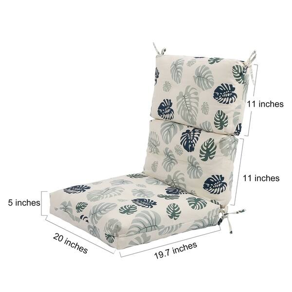 Shop Black Friday Deals On Blue Leaves High Back Chair Cushion By Havenside Home Overstock 28670911