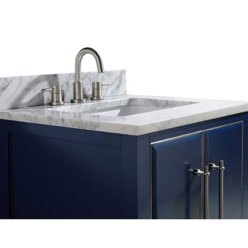 Avanity Mason 25 in. Single Sink Bathroom Vanity Set in Navy Blue with Silver Trim