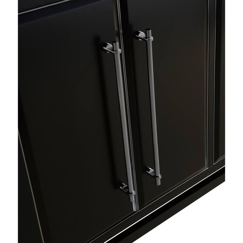 Avanity Mason 31 in. Single Sink Bathroom Vanity Set in Black with Silver Trim