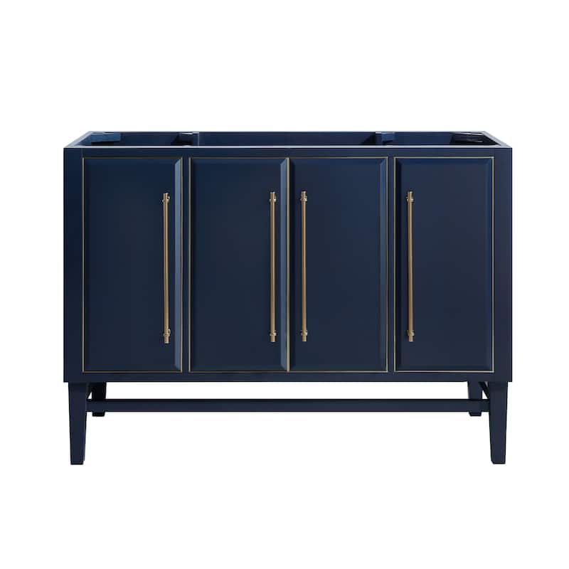 Avanity Mason 48 in. Single Bathroom Vanity Cabinet Only in Navy Blue - Navy Blue with Matte Gold Trim