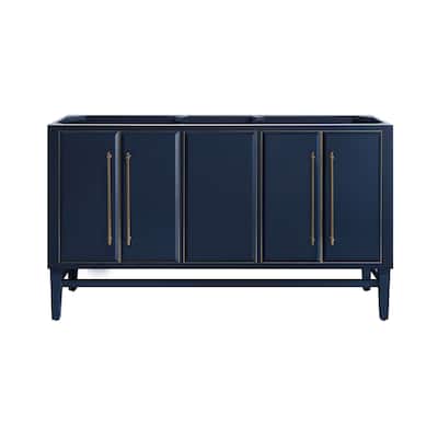 Avanity Mason 60 in. Double Sink Bathroom Vanity Cabinet Only in Navy Blue