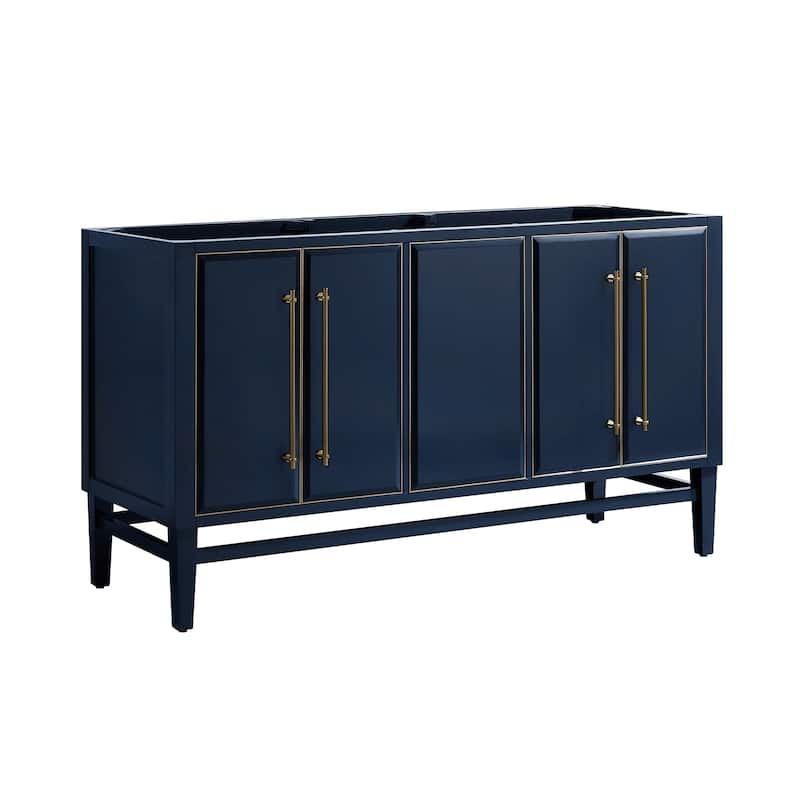 Avanity Mason 60 in. Double Sink Bathroom Vanity Cabinet Only in Navy Blue