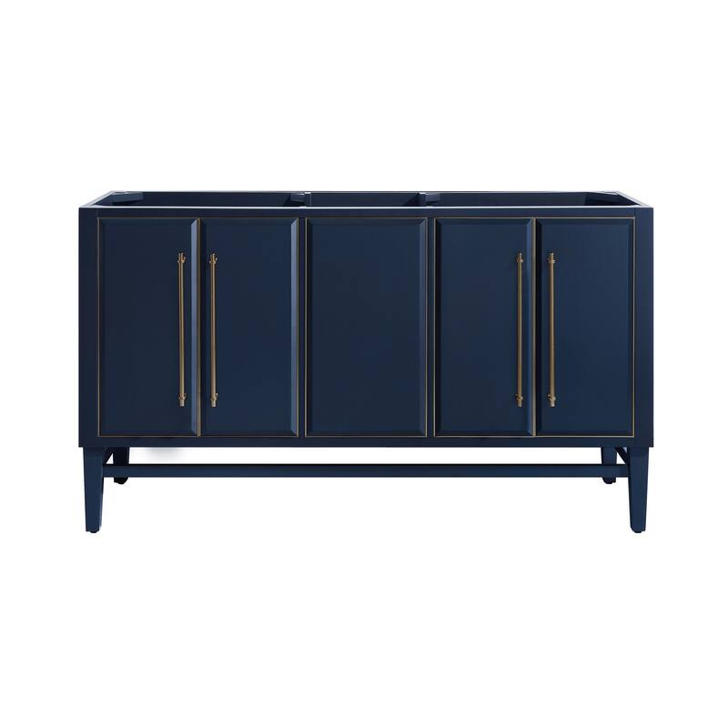 Avanity Mason 60 in. Double Sink Bathroom Vanity Cabinet Only in Navy Blue