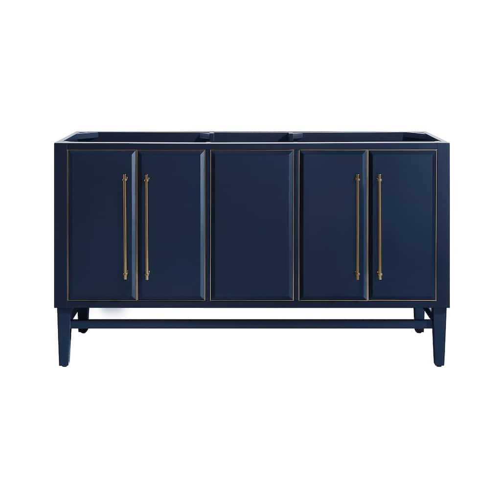 Avanity Mason 60 in. Double Sink Bathroom Vanity Cabinet Only in Navy Blue
