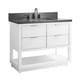 preview thumbnail 6 of 6, Avanity Allie 43 in. Single Sink Bathroom Vanity Set in White with Silver Trim