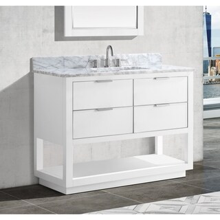 Avanity Allie 43 in. Single Sink Bathroom Vanity Set in White with Silver Trim