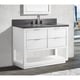 preview thumbnail 2 of 6, Avanity Allie 43 in. Single Sink Bathroom Vanity Set in White with Silver Trim