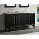 preview thumbnail 2 of 9, Avanity Mason 61 in. Double Sink Bathroom Vanity Set in Black with Gold Trim