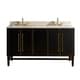 preview thumbnail 4 of 10, Avanity Mason 61 in. Double Sink Bathroom Vanity Set in Black with Gold Trim