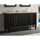 preview thumbnail 3 of 9, Avanity Mason 61 in. Double Sink Bathroom Vanity Set in Black with Gold Trim