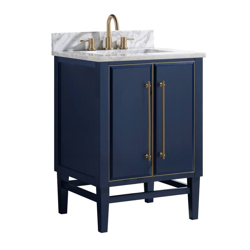 Avanity Mason 25 in. Single Sink Bathroom Vanity Set in Navy Blue with Gold Trim