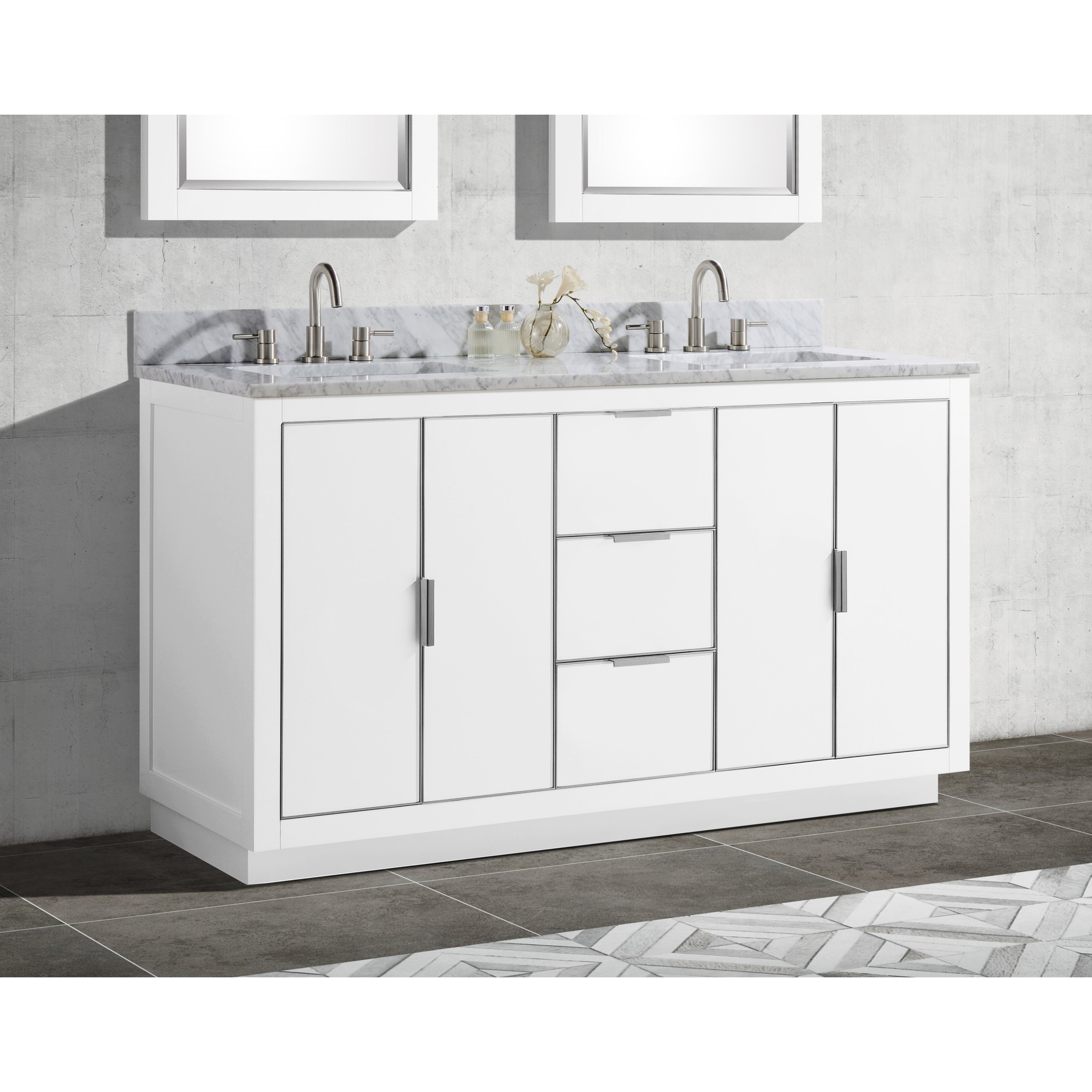 Austen 60 In Single Bathroom Vanity Cabinet Only In White Overstock 28671425