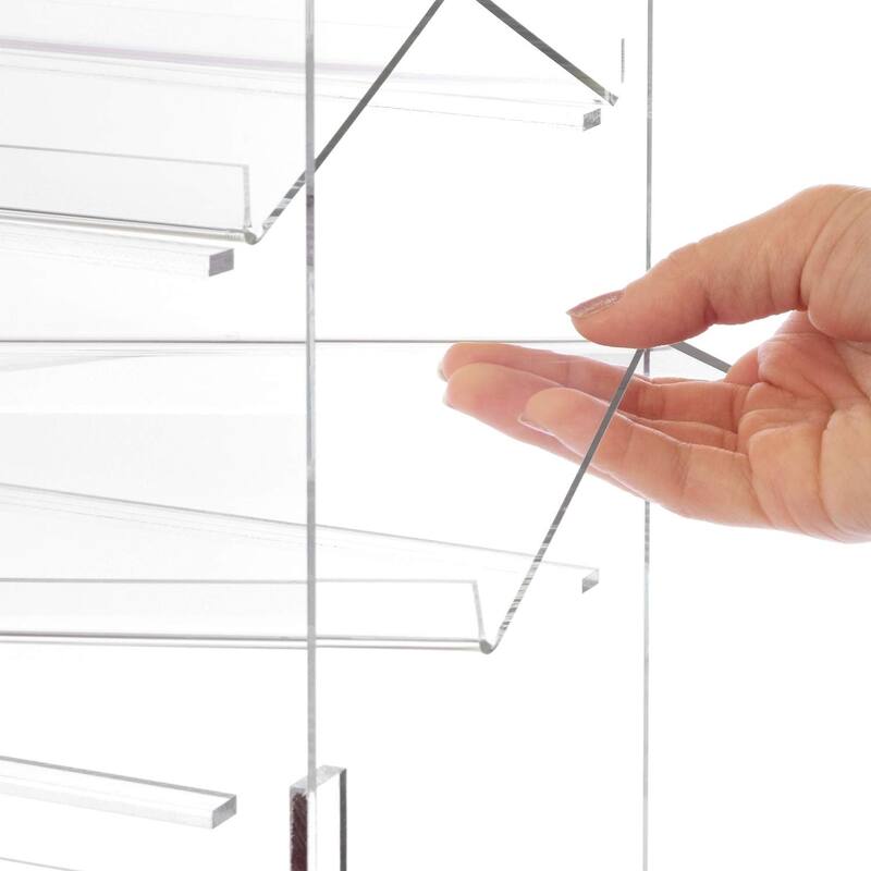 Lockable Rotating Acrylic Display Case w/ 4 Removable Shelves