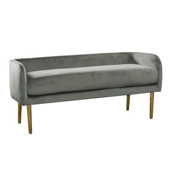 Shop Silver Orchid Bevan Low Back Modern Bench On Sale