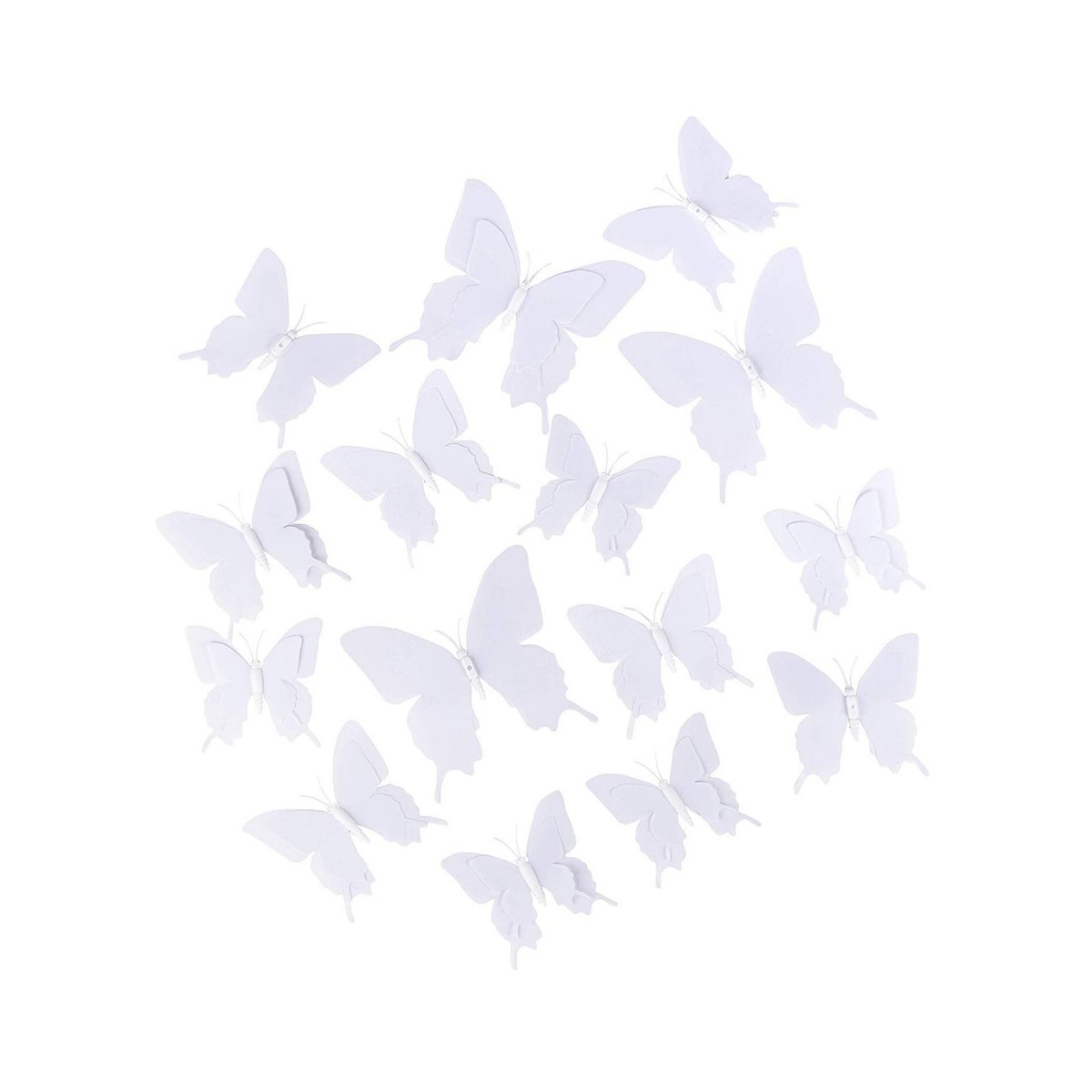 Shop 36 Piece Blank 3d Butterfly Diy Craft Wall Home Decoration 3 Assorted Sizes White Overstock 28675441