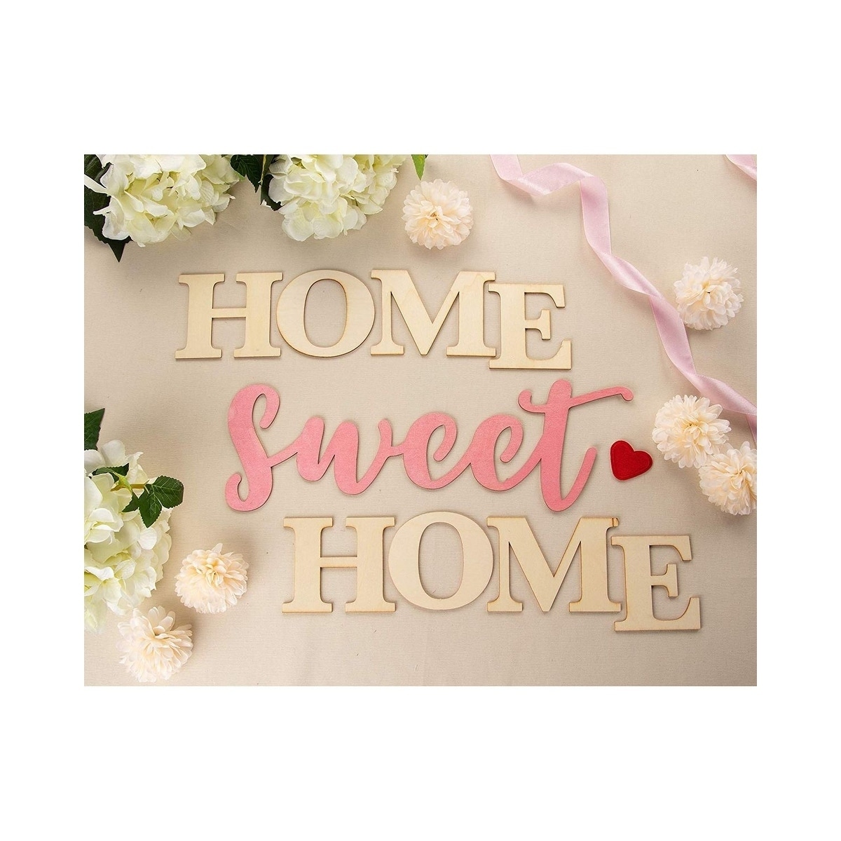 Home Sweet Home Heart Shape - Carved Vinyl Separated Letters Home