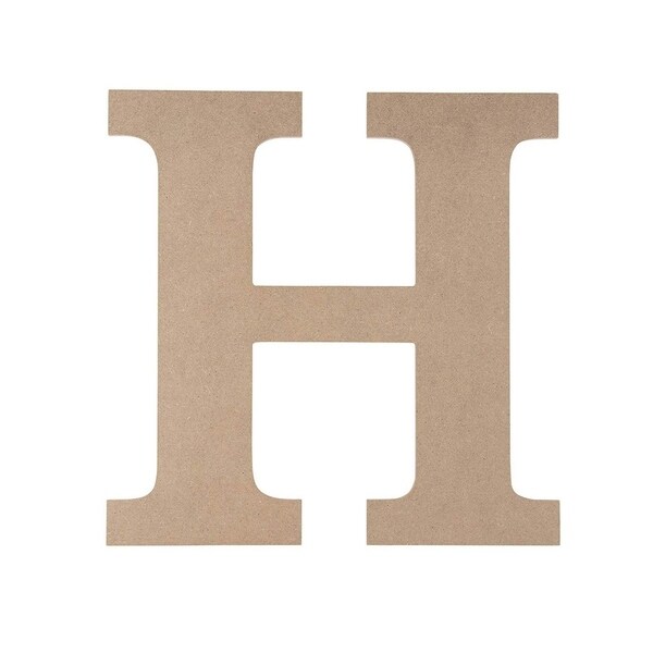 Wooden Greek Letter - DIY Paintable Unfinished Wood Letter Greek Font H for ETA
