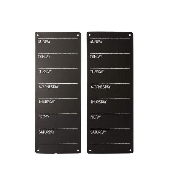 2Pack Weekly Planner Board Chalkboard Wall for Menu and toDo List