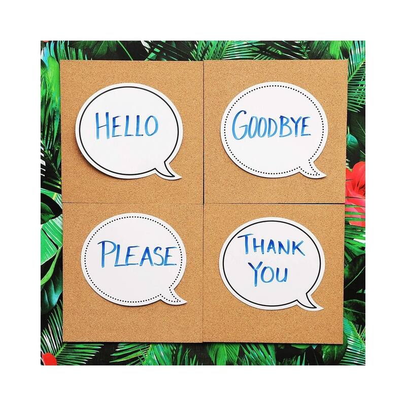 Juvale Juvale 48-Pack Laminated Erasable Speech Bubble Cutouts for Bulletin Board