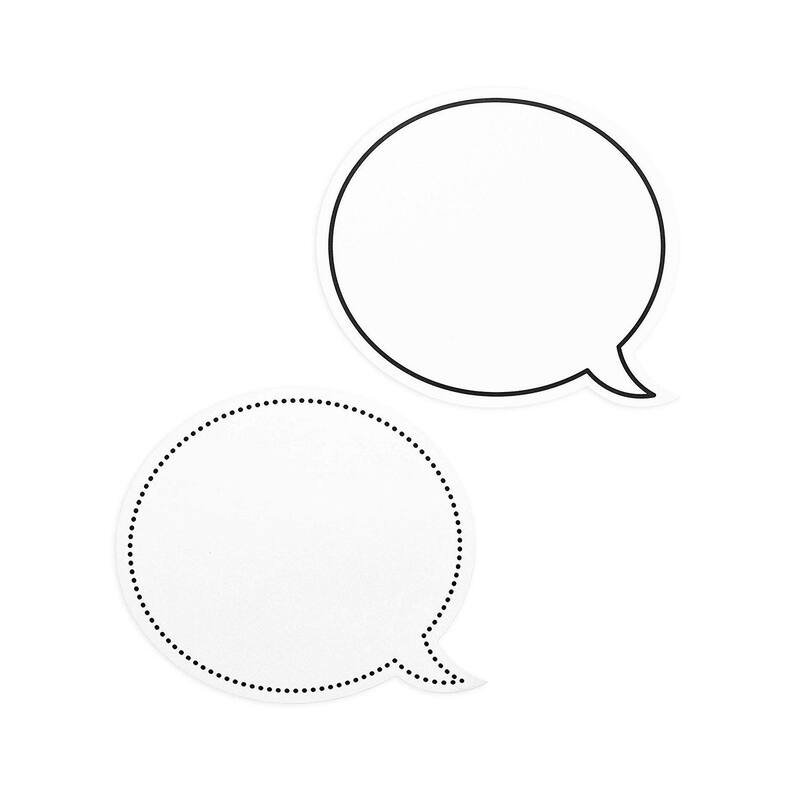 Juvale Juvale 48-Pack Laminated Erasable Speech Bubble Cutouts for Bulletin Board
