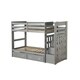 preview thumbnail 3 of 1, ACME Allentown Twin/Twin Bunk Bed with Storage Ladder & Trundle in Gray