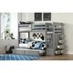 preview thumbnail 1 of 1, ACME Allentown Twin/Twin Bunk Bed with Storage Ladder & Trundle in Gray