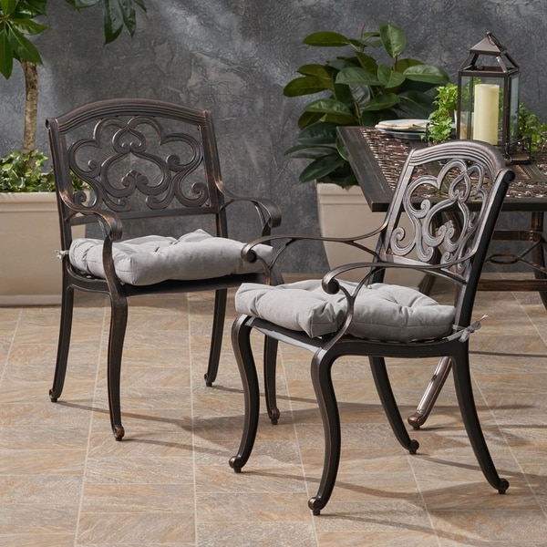 cast aluminum dining chairs