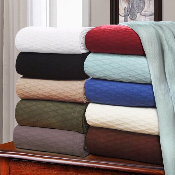 Superior All season Luxurious Diamond Weave Cotton Blanket King