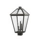 preview thumbnail 5 of 3, Talbot 3 Light Outdoor Post Mount Fixture in Rubbed Bronze