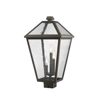 Talbot 3 Light Outdoor Post Mount Fixture in Rubbed Bronze